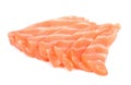 Slice salmon isolated on the white background