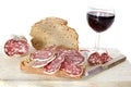 Slice of saucisson Royalty Free Stock Photo