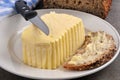 Slice of seeded bread with Breton butter