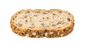 Slice of seeded bread isolated on white background Royalty Free Stock Photo