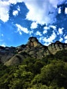 Montserrat: Slice of sky and slice of mountain Royalty Free Stock Photo