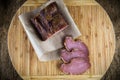 Slice of smoked ham Royalty Free Stock Photo