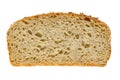 Slice of spelt bread, brown sourdough bread, from above Royalty Free Stock Photo