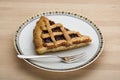 Slice of Strawberry Jam Tart Royalty Free Stock Photo