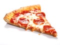 Slice of tasty classic original Pepperoni Pizza Royalty Free Stock Photo