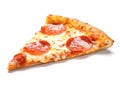 Slice of tasty classic original Pepperoni Pizza Royalty Free Stock Photo