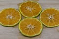 Slice thai orange Royalty Free Stock Photo