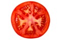 Slice of Tomato. Fresh organic red tomatoes for salad. Farm Vegetable. Full depth of field.