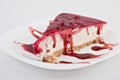 Slice of trawberry cheesecake Royalty Free Stock Photo