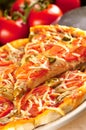 Slice of vegetarian pizza Royalty Free Stock Photo
