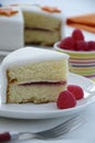 Slice of Victoria Sponge Cake Royalty Free Stock Photo