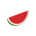 Slice of watermelon icon, cartoon style Royalty Free Stock Photo