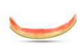 Slice of watermelon rind after eaten up on the white background Royalty Free Stock Photo