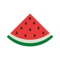 Slice of Watermelon sign, flat design vector