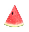 Slice of watermelon on white background