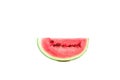 Slice of watermelon on white background isolate Royalty Free Stock Photo