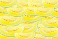 Slice watermelon Yellow on white background Royalty Free Stock Photo