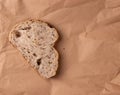 slice wheat bread with empty space for text