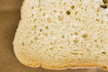 Slice of white bread closeup Royalty Free Stock Photo