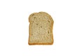 Slice of Whole grain bread isolated on a white background Royalty Free Stock Photo