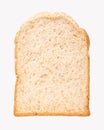 Slice of a whole wheat bread isolated on a white background Royalty Free Stock Photo