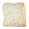 Slice of a whole wheat bread on white background. Royalty Free Stock Photo