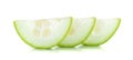 Slice winter melon isolated on the white background Royalty Free Stock Photo