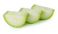 Slice of winter melon on white Royalty Free Stock Photo