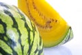 A slice of yellow watermelon Royalty Free Stock Photo