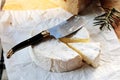 Camembert french cheese Normandy France Royalty Free Stock Photo