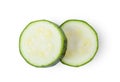 Slice of zucchini isolated on white background. Royalty Free Stock Photo