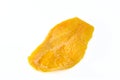 sliced appetizing dried mango on white background, studio shot 7