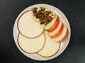 Sliced Apple and Gouda Cheese Rounds