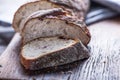 Sliced artisan bread loaf Royalty Free Stock Photo