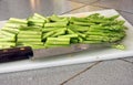 Sliced asparagus Royalty Free Stock Photo
