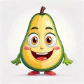 Sliced avocado smiling happy face healthy guacamole sauce