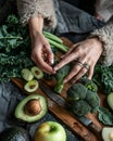 Sliced avocado on plain background Royalty Free Stock Photo