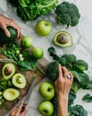 Sliced avocado on plain background Royalty Free Stock Photo