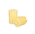Sliced baby corns isolated on white Royalty Free Stock Photo