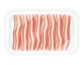 Sliced bacon in the package vector illustration Royalty Free Stock Photo