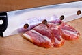 Sliced bacon slices