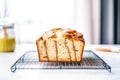 sliced banana bread on a cooling rack Royalty Free Stock Photo