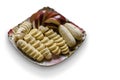 sliced bananas, apples and whole banana on a plate healthy nutrient breakfast menu