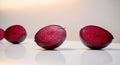 Sliced beets with deep red color closeup. Royalty Free Stock Photo