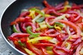 Sliced bell peppers