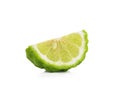 Sliced bergamot isolated on the white background Royalty Free Stock Photo