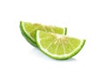 Sliced bergamot on the white background Royalty Free Stock Photo