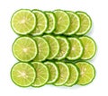 Sliced bergamot on the white background Royalty Free Stock Photo