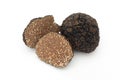 Sliced black truffles