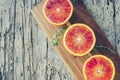 Sliced blood oranges texture Royalty Free Stock Photo